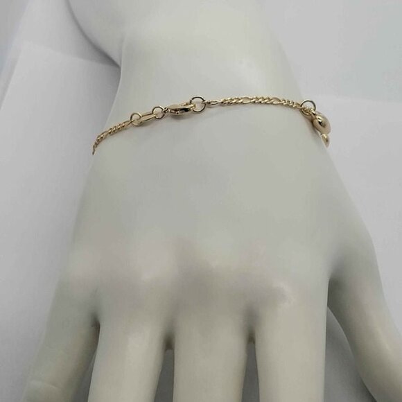 Brand New Brazilian 18k Gold Filled Multi Hearts Bracelet - Picture 3 of 5